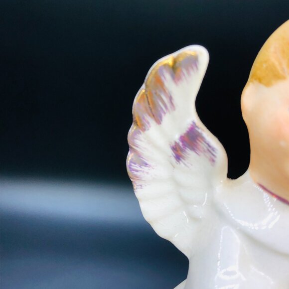 Vintage LEFTON November Birthday Month Porcelain Angel Figurine: 50s Kitsch Gift - Picture 10 of 13